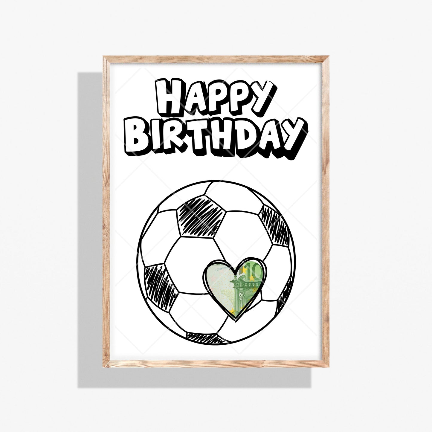Fußball Geburtstag Geldgeschenk | Sparset 3x A4 PDF Sofort-Download