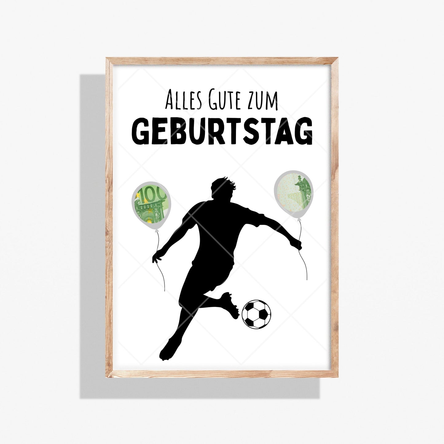 Fußball Geburtstag Geldgeschenk | Sparset 3x A4 PDF Sofort-Download