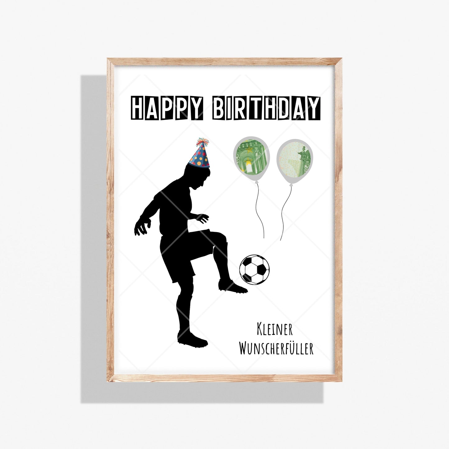 Fußball Geburtstag Geldgeschenk | Sparset 3x A4 PDF Sofort-Download