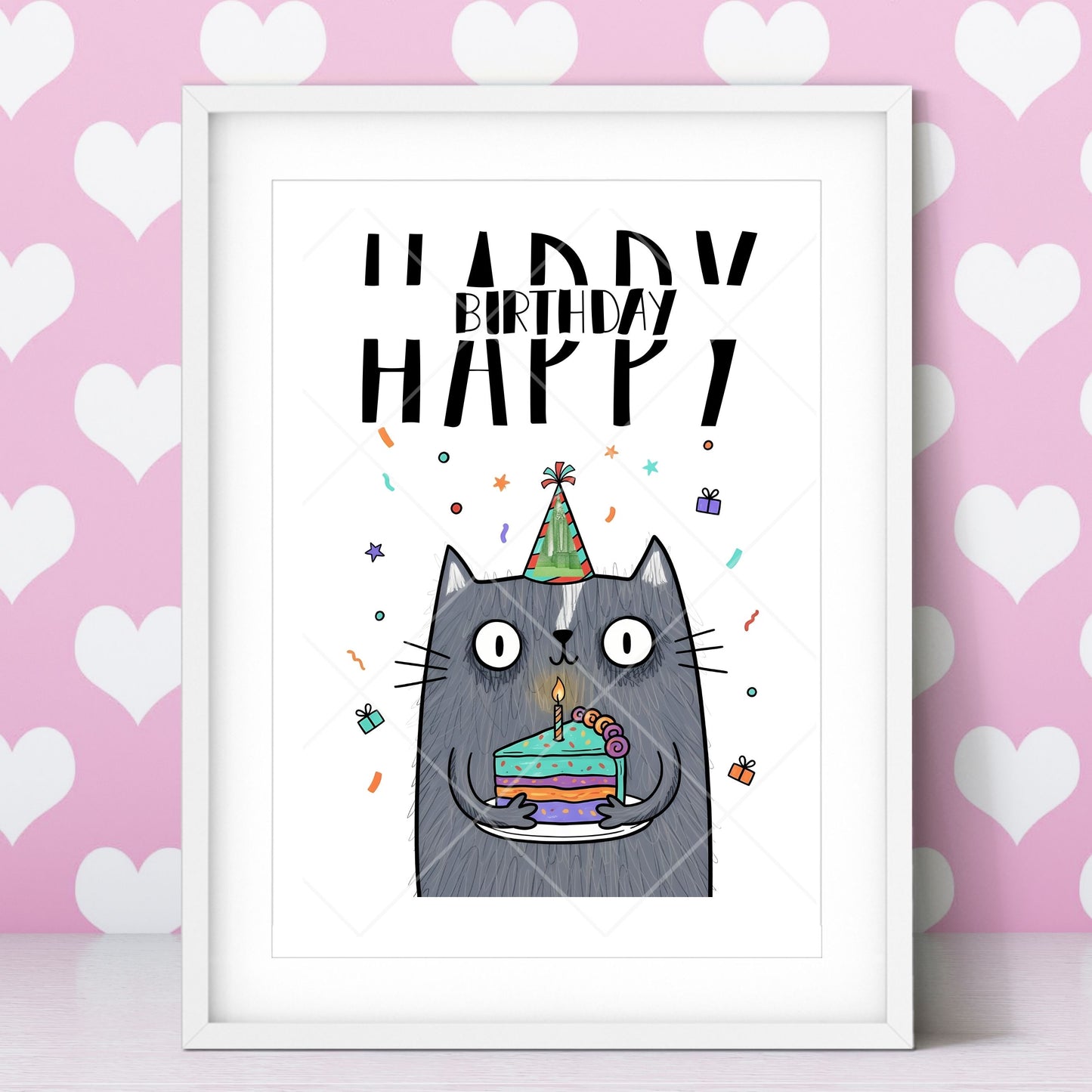 Katze Geldgeschenk Geburtstag witzig – Digitaler Sofort Download PDF A4 zum Ausdrucken