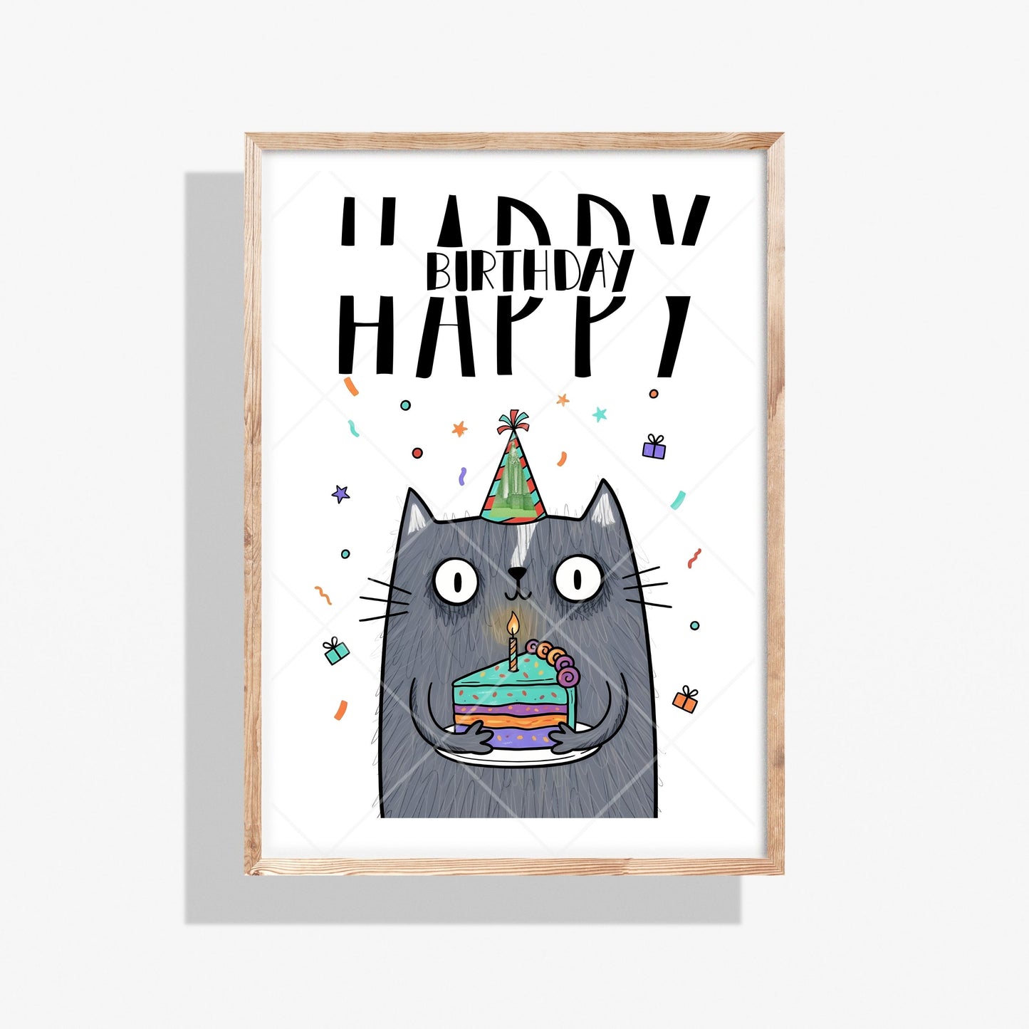 Katze Geldgeschenk Geburtstag witzig – Digitaler Sofort Download PDF A4 zum Ausdrucken