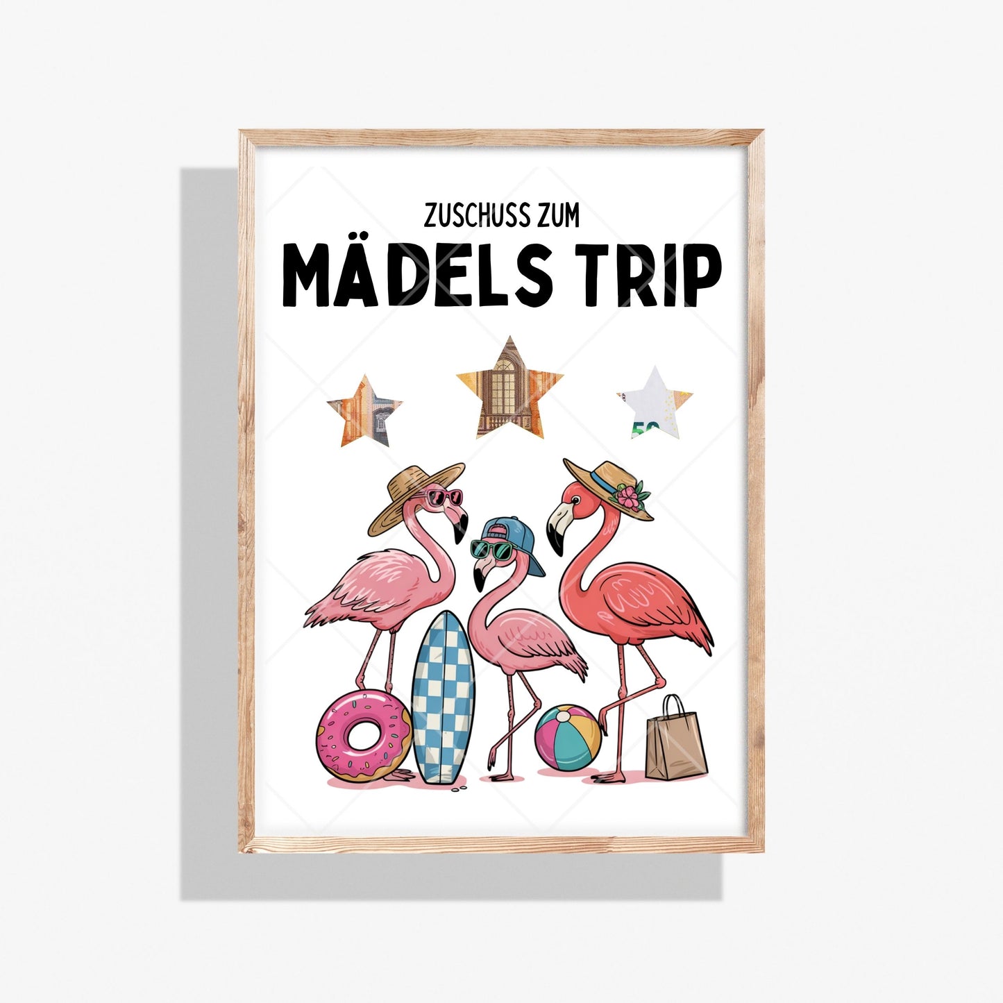 Mädels Trip Reise Geldgeschenk - Digitaler Sofort Download PDF A4 zum Ausdrucken