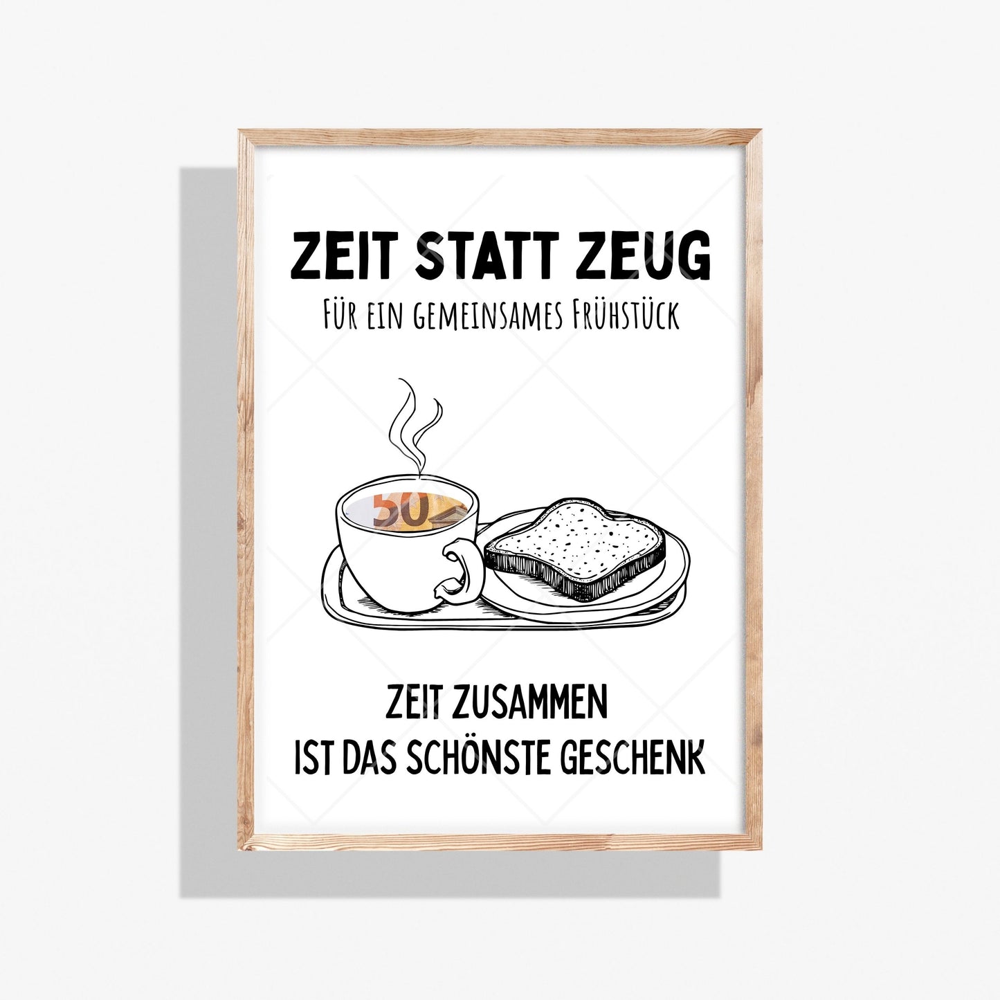 Essen, Kino & Frühstück Zeit statt Zeug Geldgeschenk | Sparset 3x A4 PDF Sofort-Download