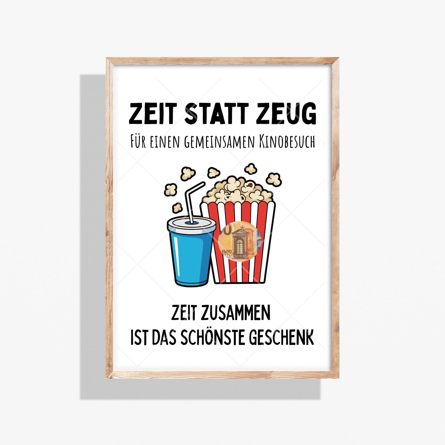 Essen, Kino & Frühstück Zeit statt Zeug Geldgeschenk | Sparset 3x A4 PDF Sofort-Download